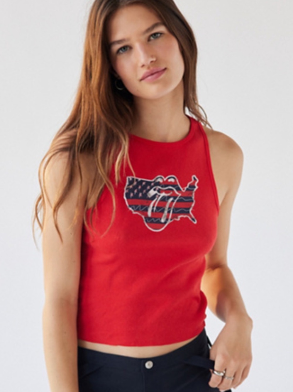 Urban Outfitters // The Rolling Stones USA Ribbed Tank Top